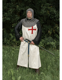 Templar uld tabard med rødt kors