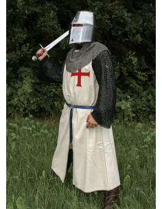 Templar uld tabard med rødt kors 2