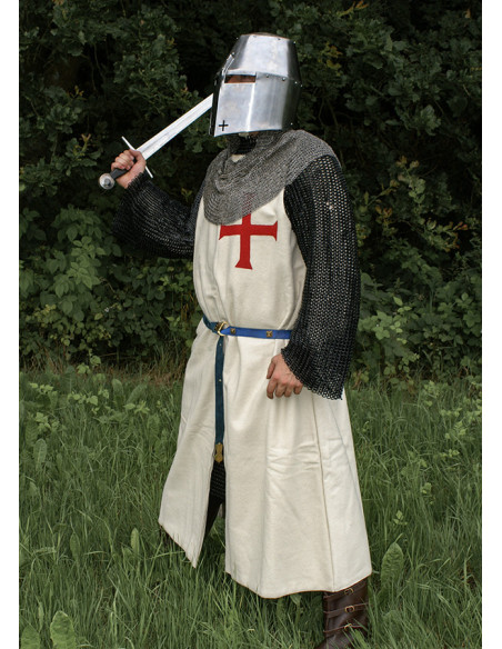 Templar uld tabard med rødt kors