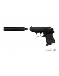 Halvautomatisk pistol med lyddæmper 2