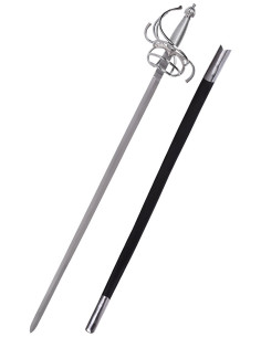 Espada Rapiera Española con vaina de cuero 2