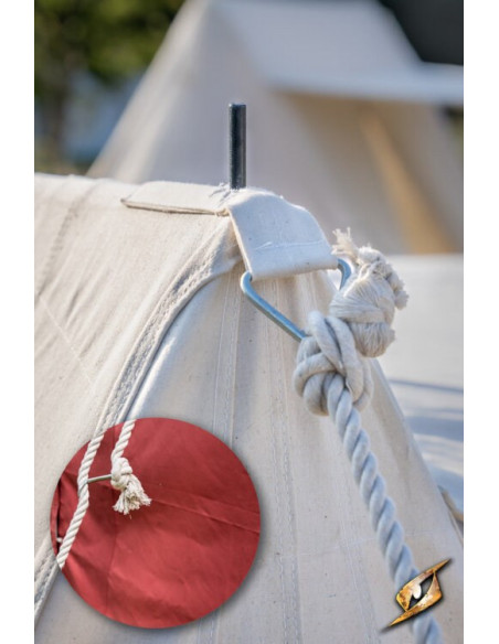 Carpa medieval roja para intrépidos...