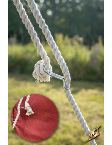 Rotes mittelalterliches Zelt für...