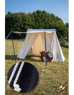 Carpa medieval negra para intrépidos guerreros, 2 x 4 mts.