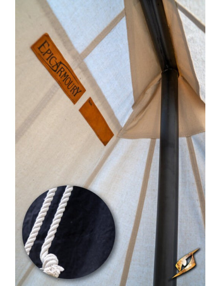 Zwarte middeleeuwse tent voor...