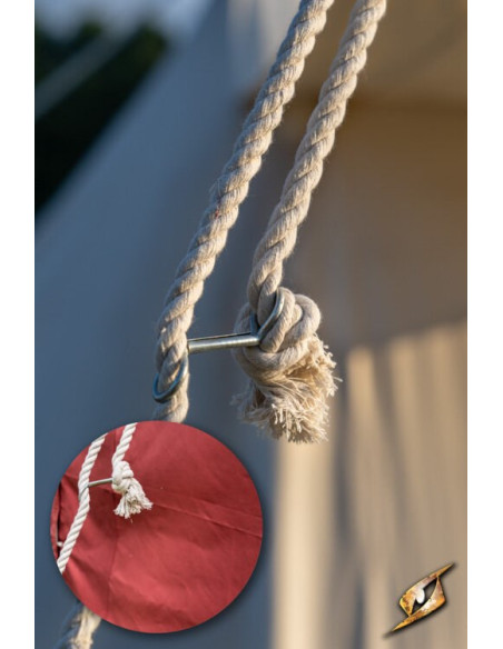 Rotes mittelalterliches Zelt für...