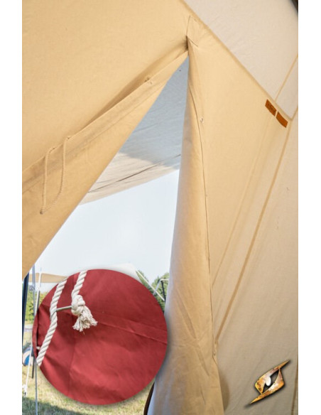 Carpa medieval roja para intrépidos...