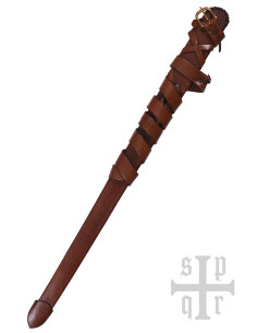 Vaina de cuero con cinturón para espada medieval o vikinga