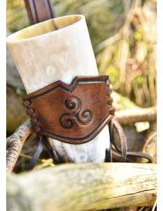 Leren baldric met Triskel voor Vikinghoorns 2