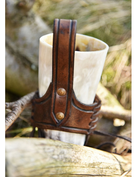 Leren baldric met Triskel voor...