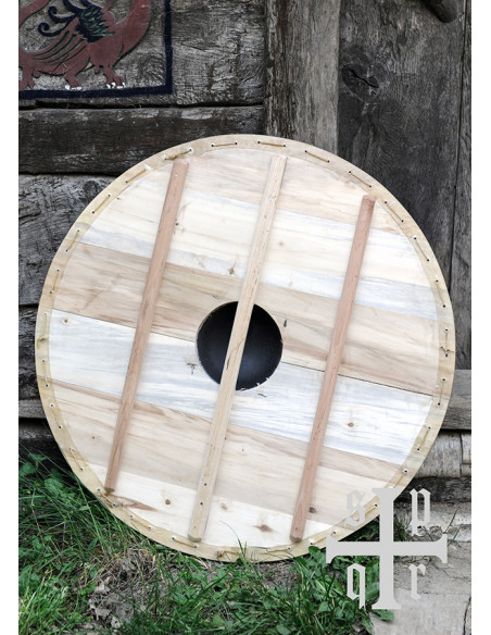 Escudo vikindo redondo de madera para... Escudo vikindo redondo de madera para...