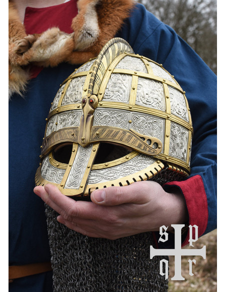 Casco vikingo decorado Valsgärde,...