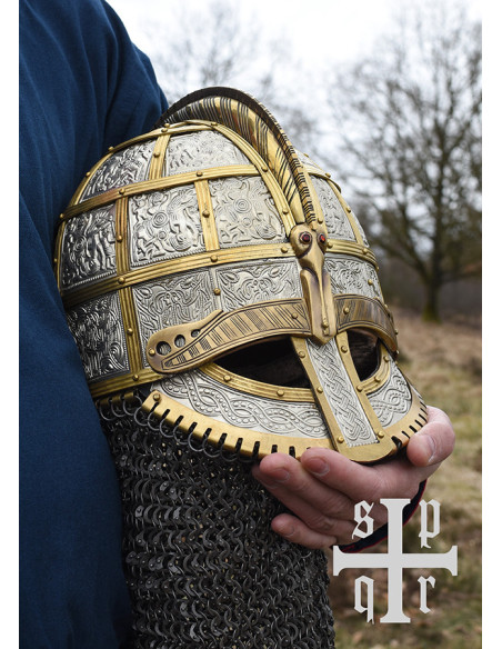 Casco vikingo decorado Valsgärde,...