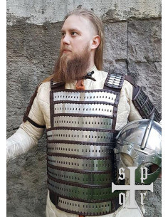 Brigantine panser type Birka, læder og metal