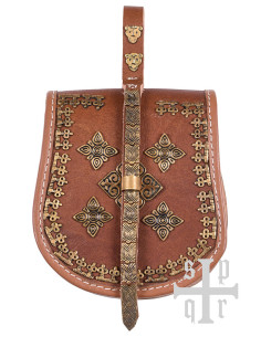Bolso vikingo de cuero modelo Birka