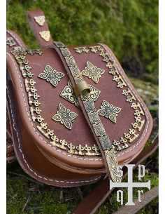 Viking leren tas model Birka 2