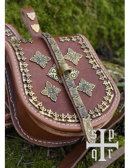 Viking leren tas model Birka