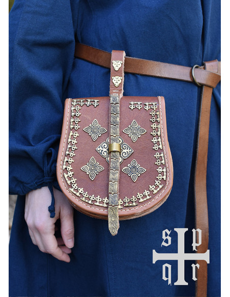 Bolso vikingo de cuero modelo Birka