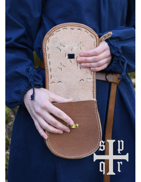 Wikinger-Ledertasche Modell Birka