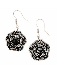 Pendientes Medievales Ingleses Rosa Tudor, siglo XVI