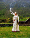 Wikingerkleid Modell Lagertha, zweifarbig naturrot