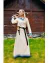Wikingerkleid Modell Lagertha, zweifarbig naturblau
