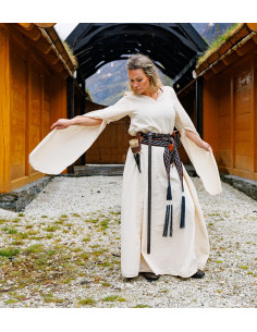 Vestido medieval mangas trompeta modelo Begina