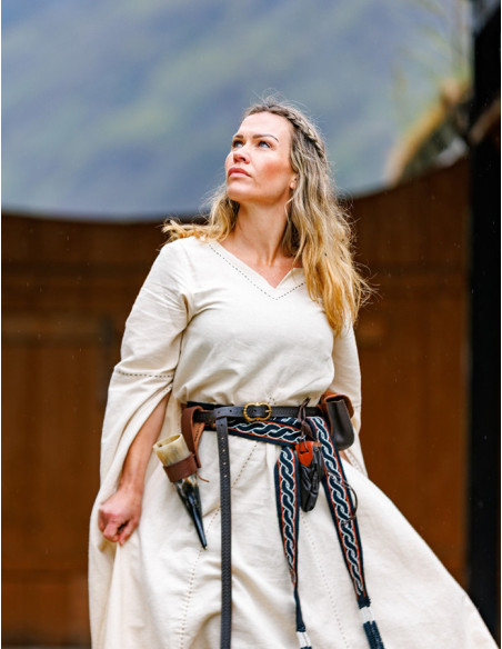 Vestido medieval mangas trompeta...