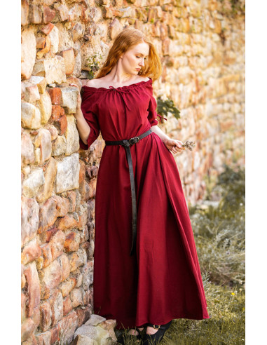 Karen middelalderkjole, rød