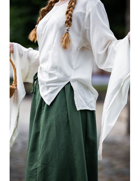 Blusa medieval mangas trompeta Irma,...