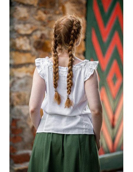 Blusa medieval de verano sin mangas...