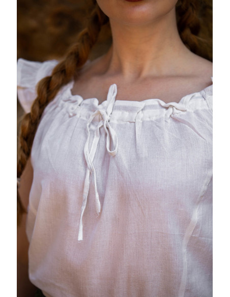 Blusa medieval de verano sin mangas...