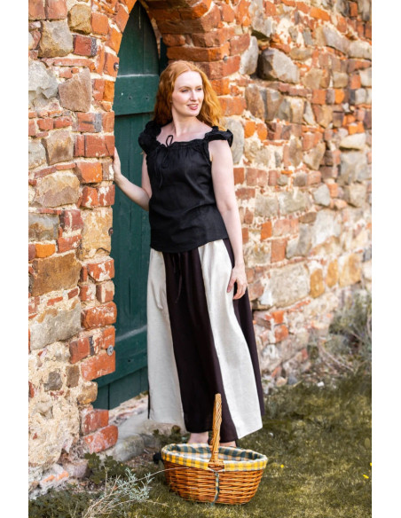 Blusa medieval de verano sin mangas...