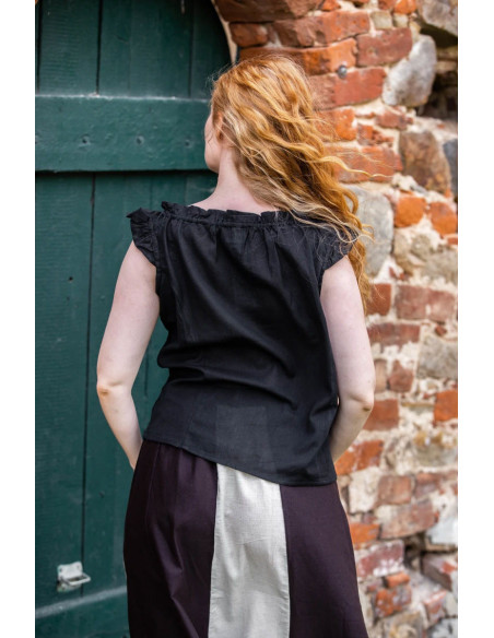 Blusa medieval de verano sin mangas...