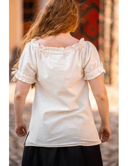 Middelalderbluse med bindebånd model...