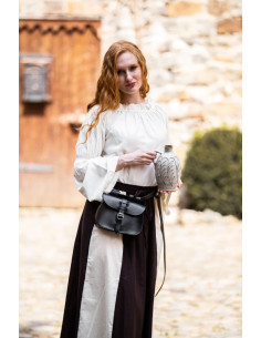 Klassisk middelalderbluse Emma model, naturlig hvid farve