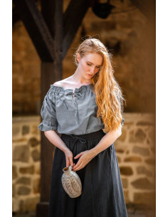Verena middelalderbluse, kortærmet
