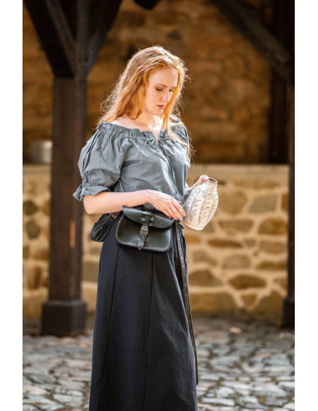 Verena middeleeuwse blouse, korte mouw