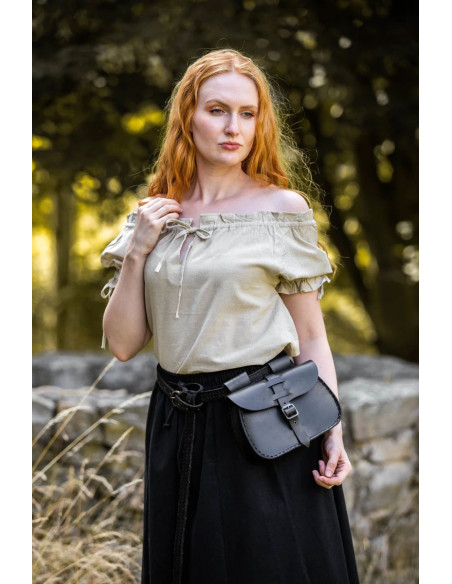 Mittelalterbluse mit Krawatten Modell...