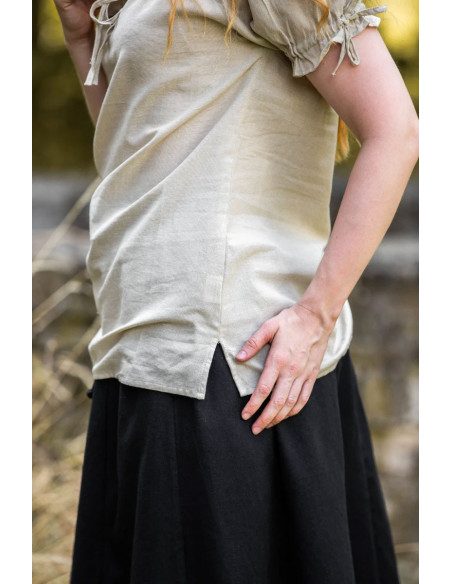 Blusa medieval con lazos modelo...