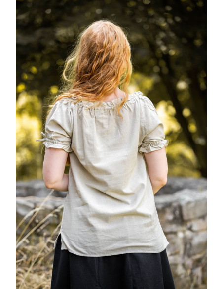 Blusa medieval con lazos modelo...