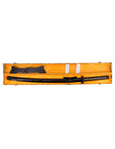 Katana funcional hoja acero damasco y vaina lacada 2