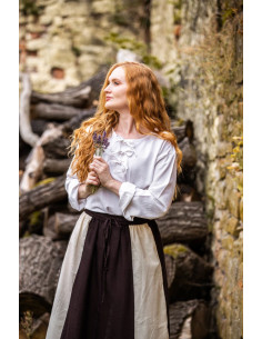 Middelalderbluse model Tilda, hvid farve