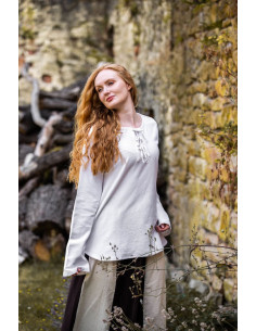 Middelalderbluse model Tilda, hvid farve 2