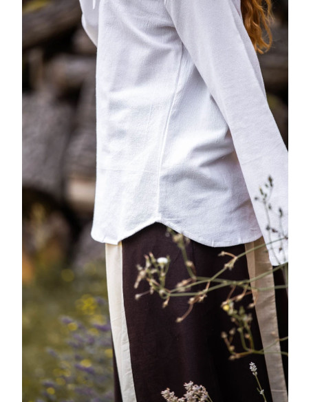 Middelalderbluse model Tilda, hvid farve