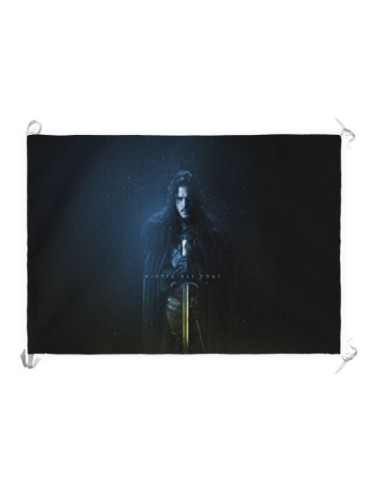 Bannervlag Jon Snow Game of Thrones (70x100 cm)
 Materiaal-Satijn