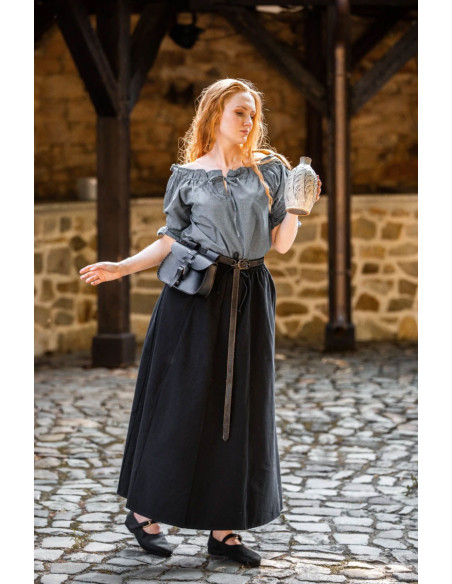 Falda medieval mujer Smilla, negro
