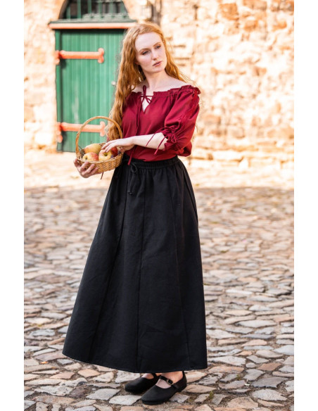 Falda medieval mujer Smilla, negro