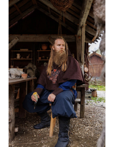 Viking Gugel in bruine Bjomolf-wol