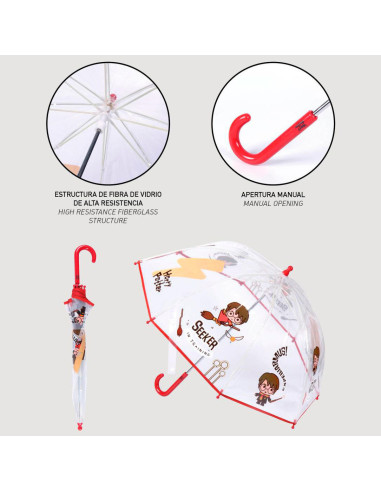 Paraguas manual burbuja Harry Potter, 45cm.
